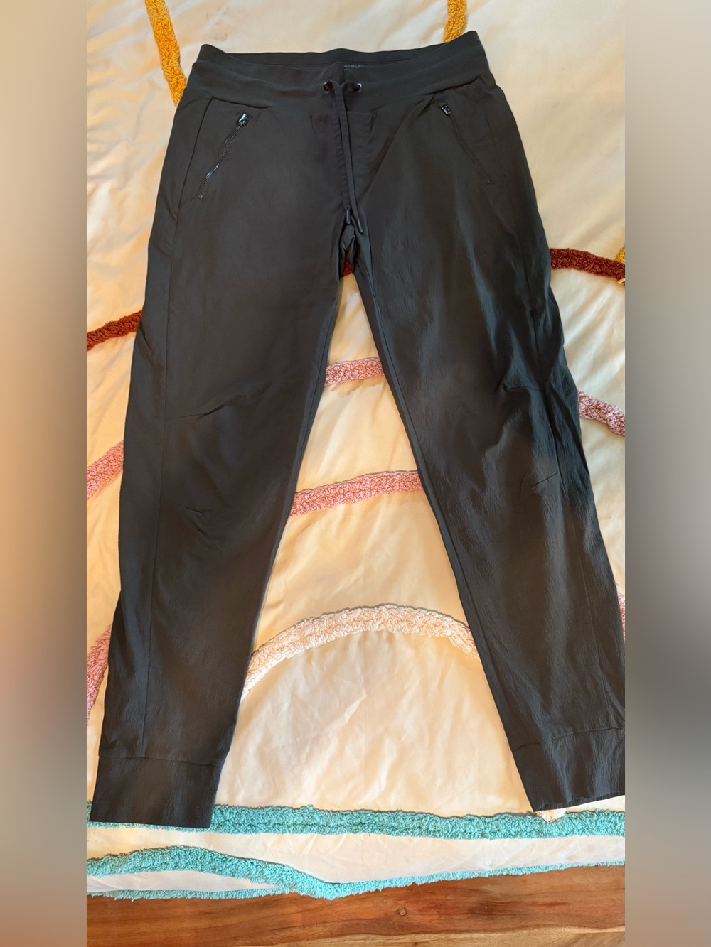 Athleta Women's Joggers, neutral green/brown color